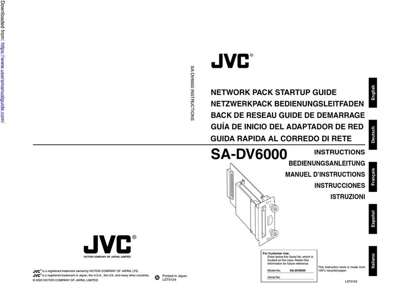 JVC Network Pack SA-DV6000 User guide