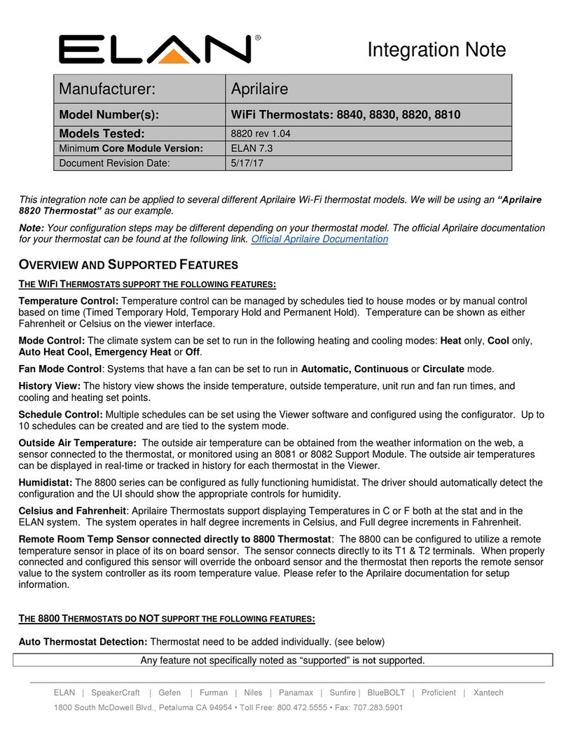 Elan 8840 Integration note