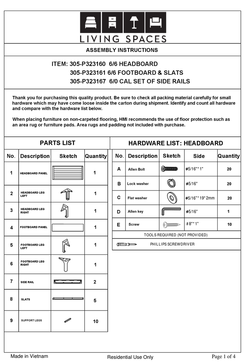 Living Spaces 305-P323160 User manual Living Spaces 305-P323160 User manual