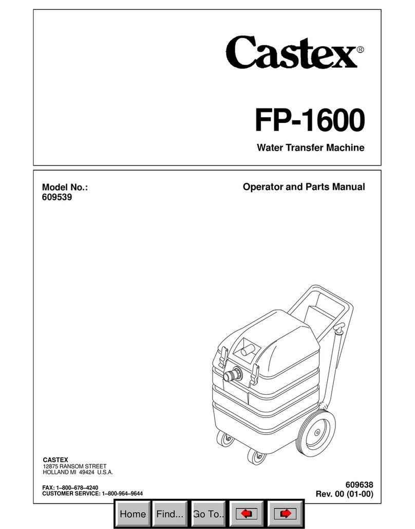 Castex FP-1600 Operator and parts manual