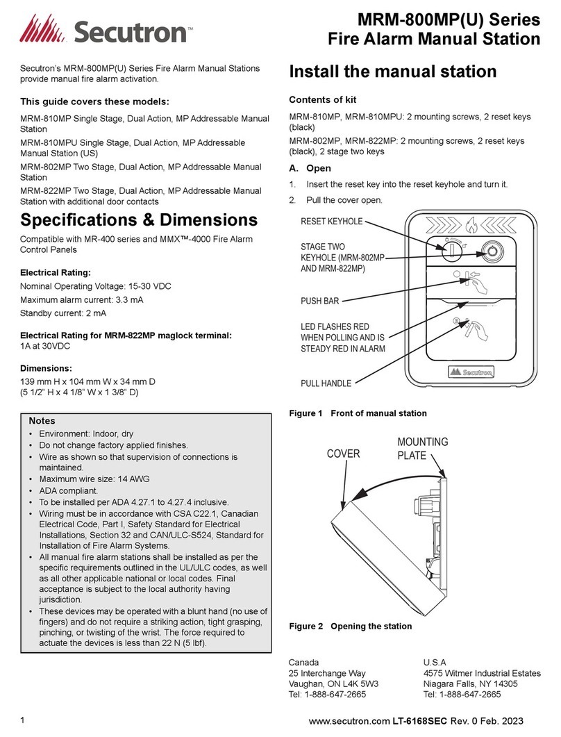 Secutron MRM-800MP Series User manual