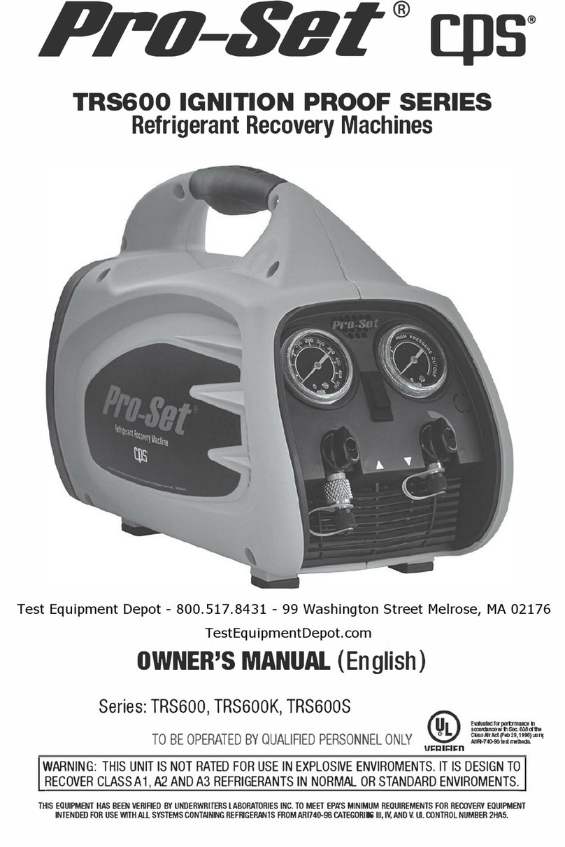 Pro-Set cps TRS600 Series owner's manual