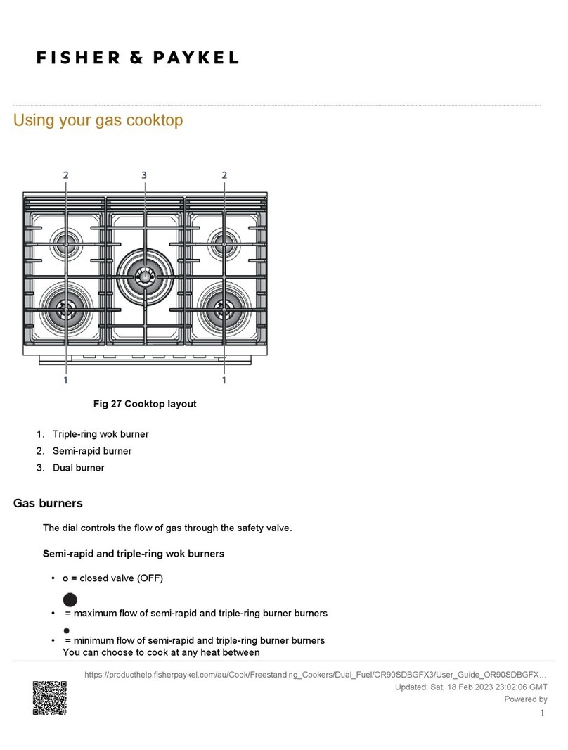 Fisher & Paykel OR90SDBGFX3 User manual
