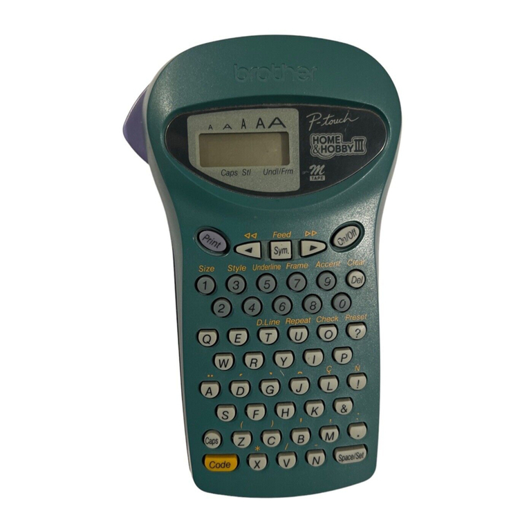 Brother P-touch 85 user manual Brother P-touch 85 user manual