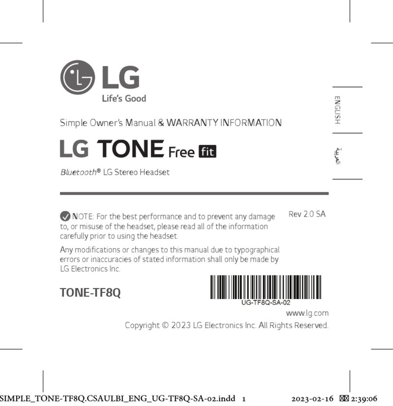 LG TONE Free fit TONE-TF8Q User manual