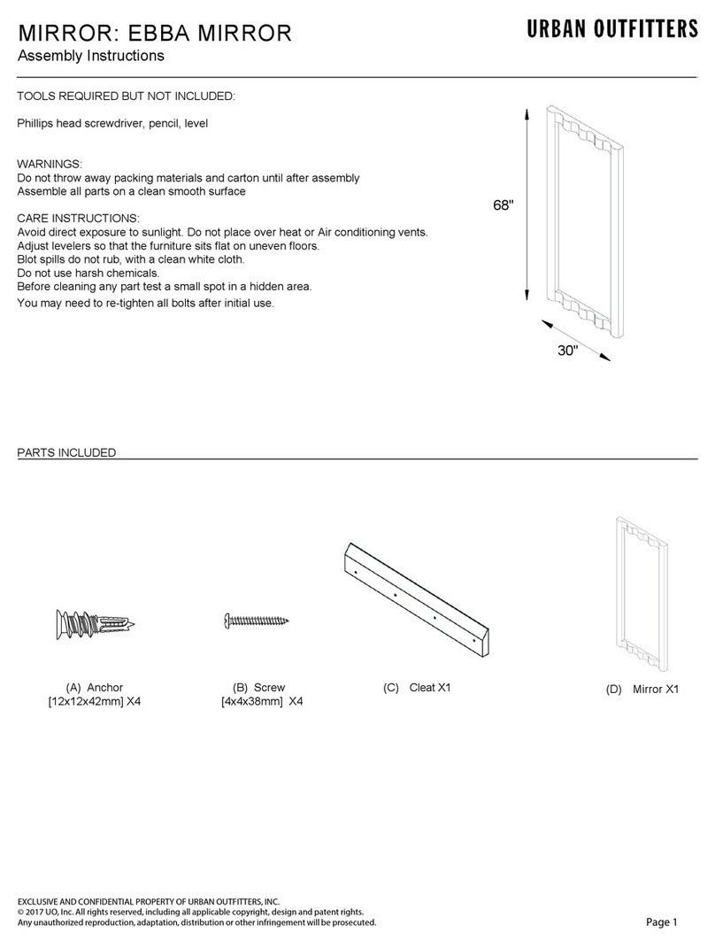 URBAN OUTFITTERS EBBA 81291577 Assembly instructions