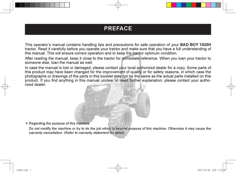 Bad Boy 1025H Operator's manual