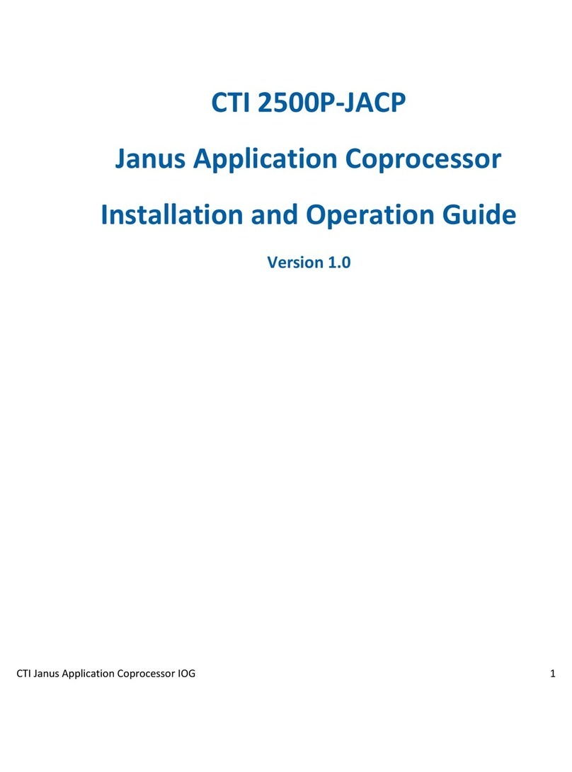 CTI 2500P-JACP Installation and operation guide