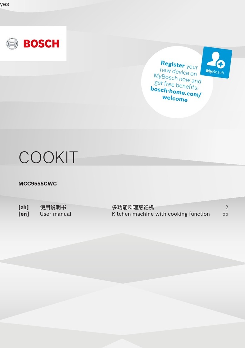 Bosch COOKIT MCC9555CWC User manual