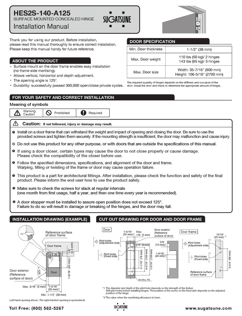 SUGATSUNE HES2S-140-A125 installation manual SUGATSUNE HES2S-140-A125 installation manual