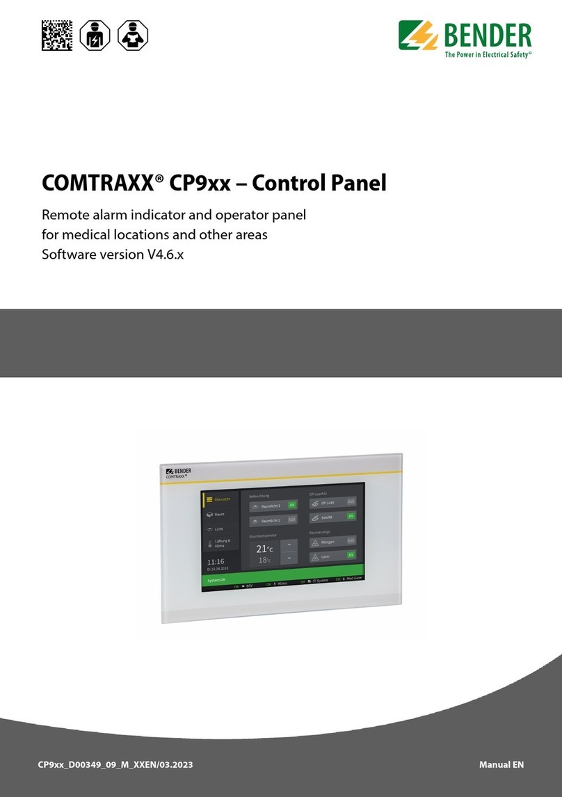 Bender COMTRAXX CP9 Series User manual Bender COMTRAXX CP9 Series User manual