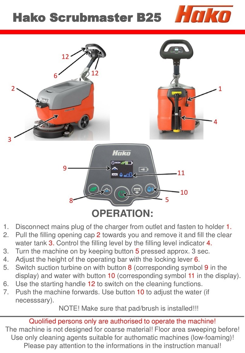 HAKO Scrubmaster B25 quick start guide