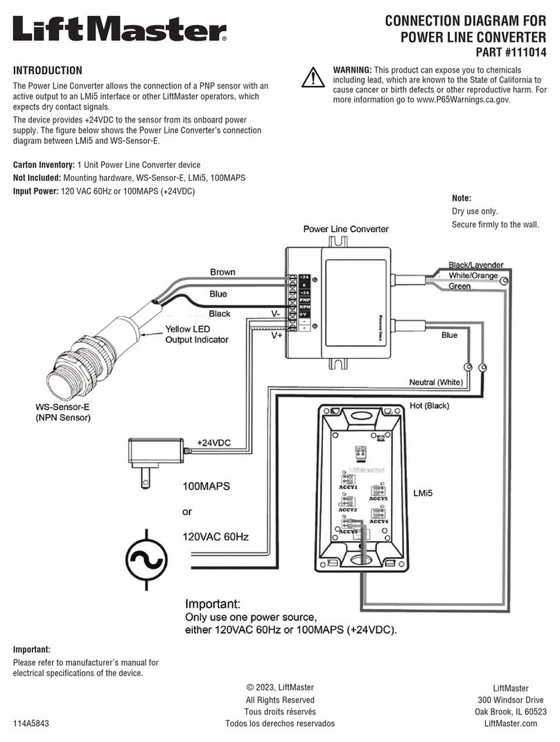 Chamberlain 111014 Connection diagram