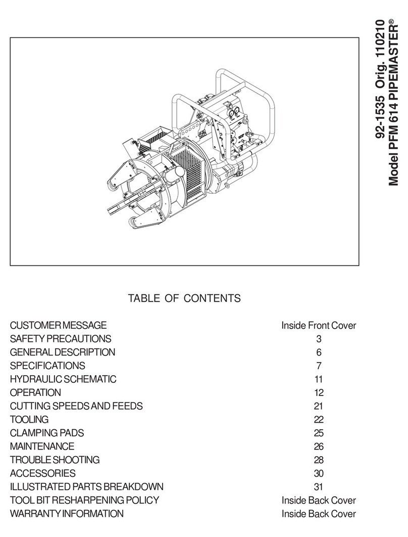 TRI tool PIPEMASTER PFM614 manual