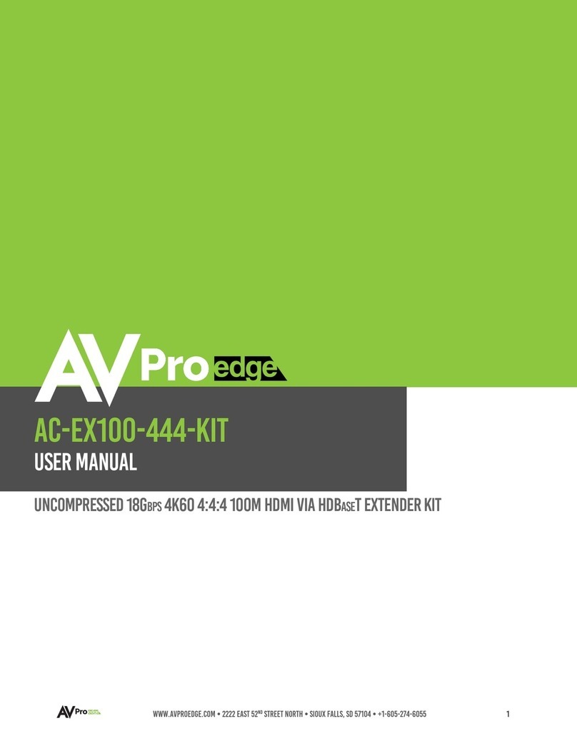 AVPro Edge AC-EX100-444-KIT User manual AVPro Edge AC-EX100-444-KIT User manual