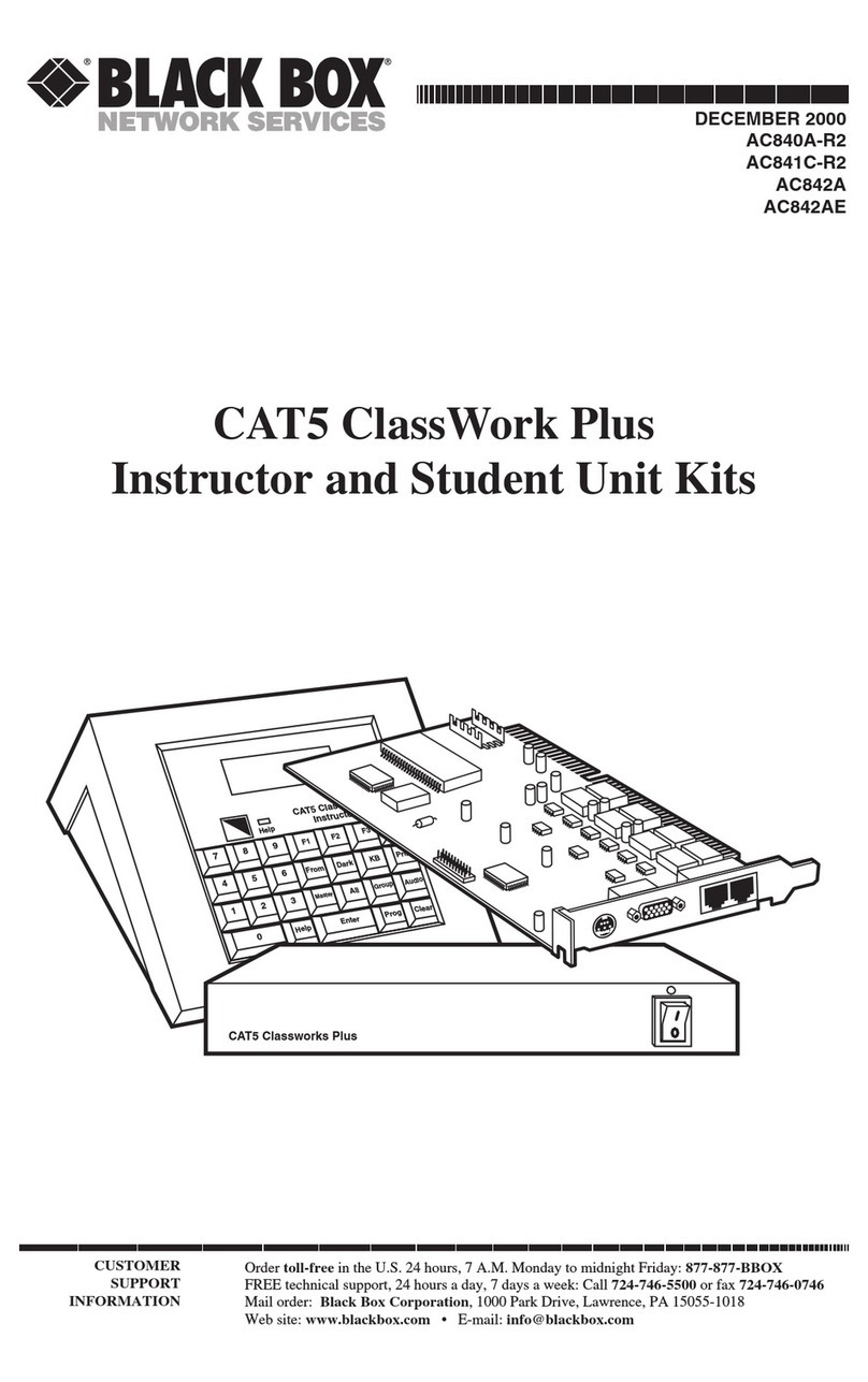 Black Box CAT5 ClassWork Plus Multiloop manual