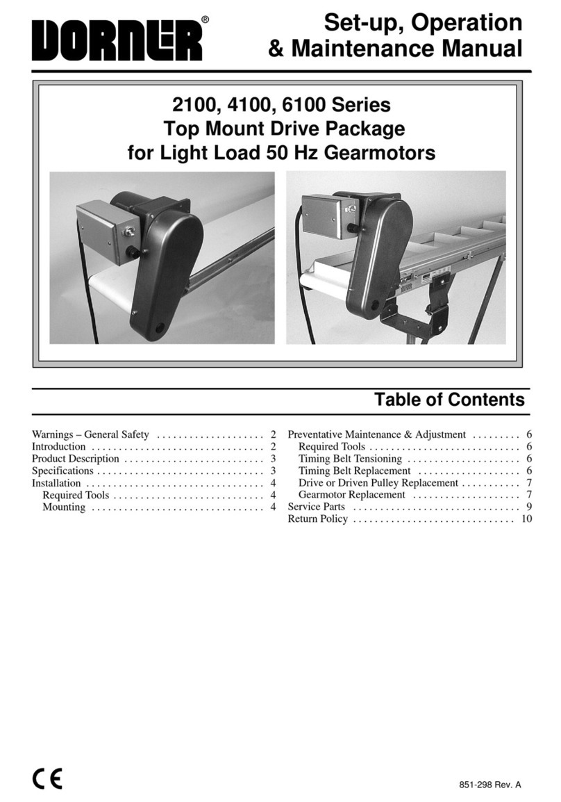 Dorner 2100 Series Setup, operation & maintenance manual Dorner 2100 Series Setup, operation & maintenance manual