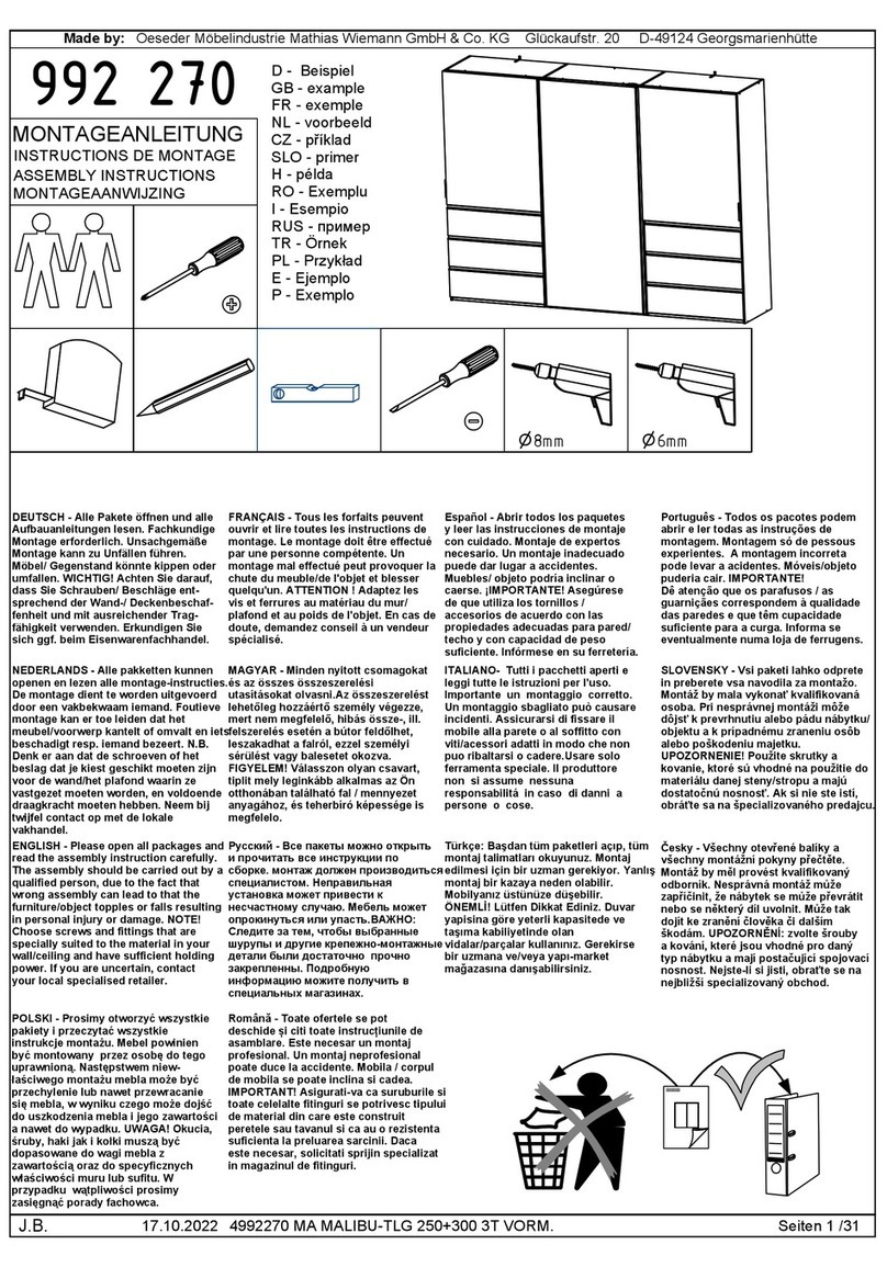 Oeseder Möbelindustrie 992 270 Assembly instructions