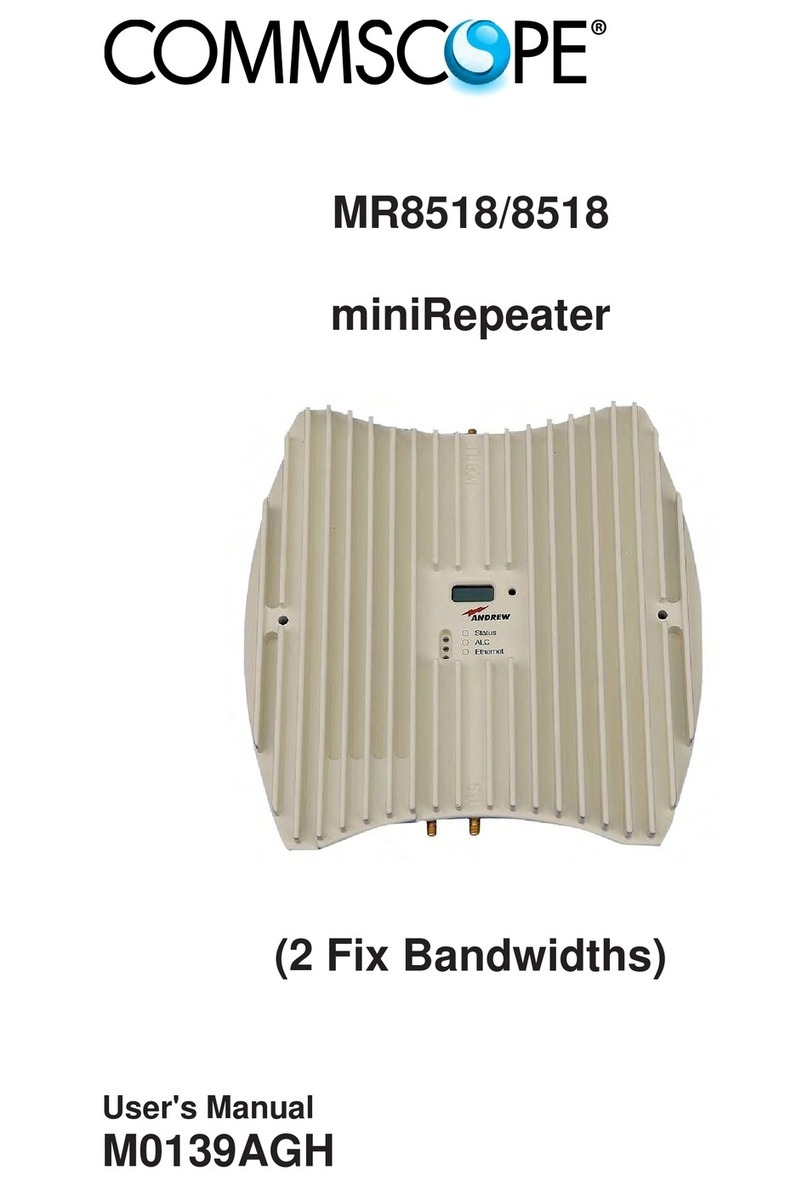CommScope miniRepeater MR8518/8518 Instruction Manual