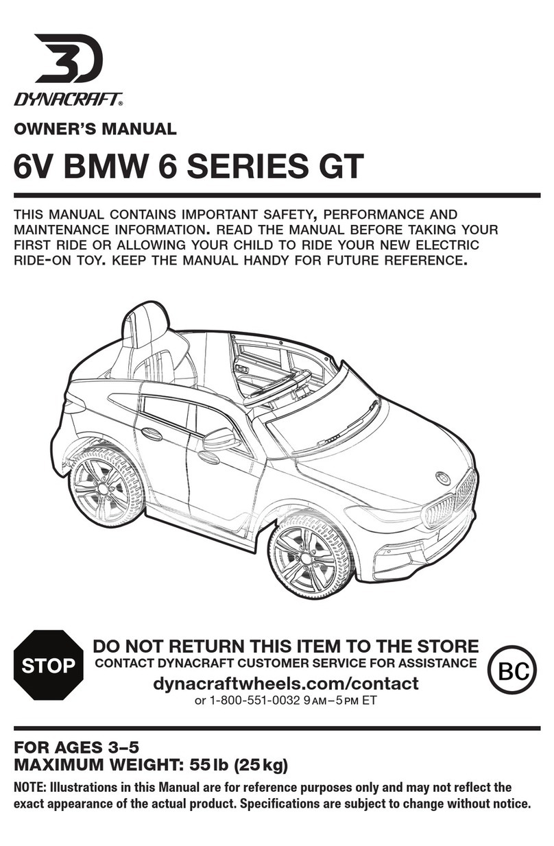 Dynacraft 6V BMW 6 GT Series owner's manual