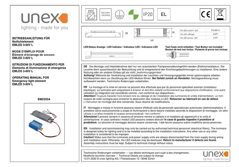Unex EMLED 3-60V L operating manual