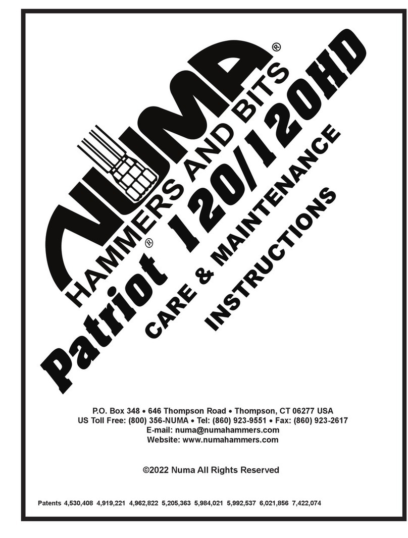 Numa Patriot 120 Care & maintenance instructions