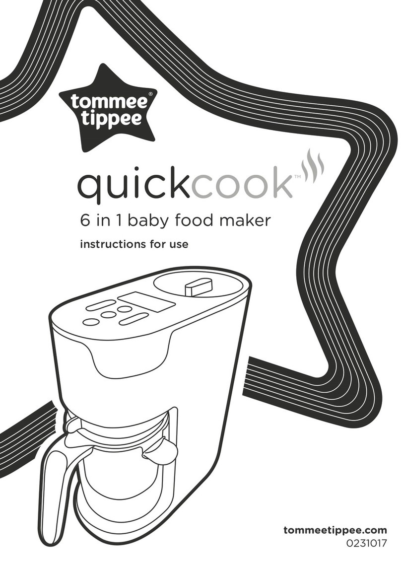 Tommee Tippee quickcook 0231017 Instructions for use