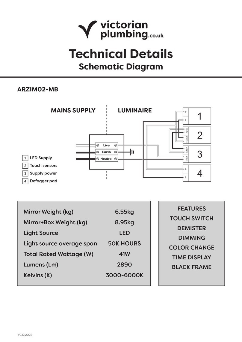 Victorian Plumbing Arezzo ARZIM02-MB Technical  details