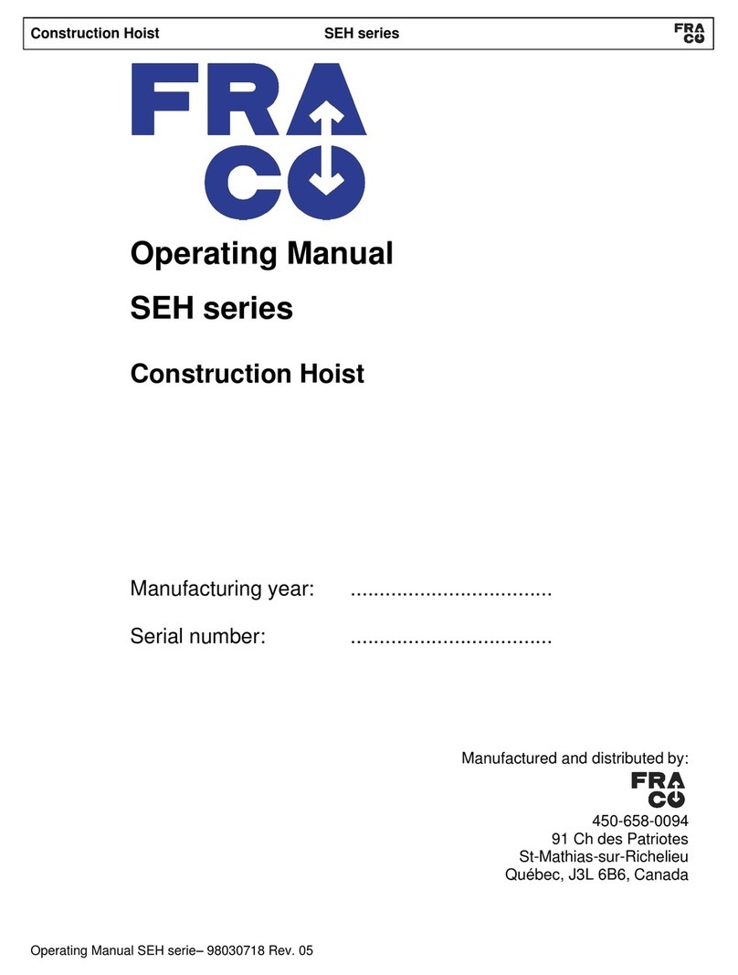 Fraco SEH Series operating manual
