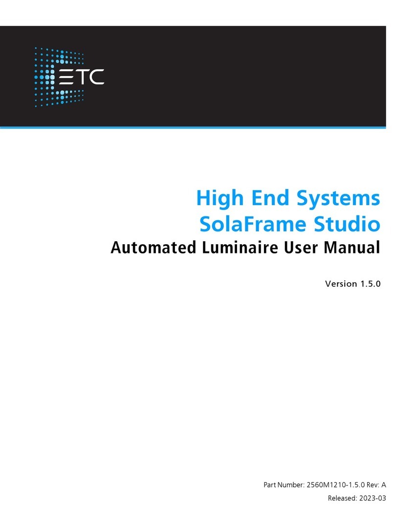ETC High End Systems SolaFrame Studio User manual
