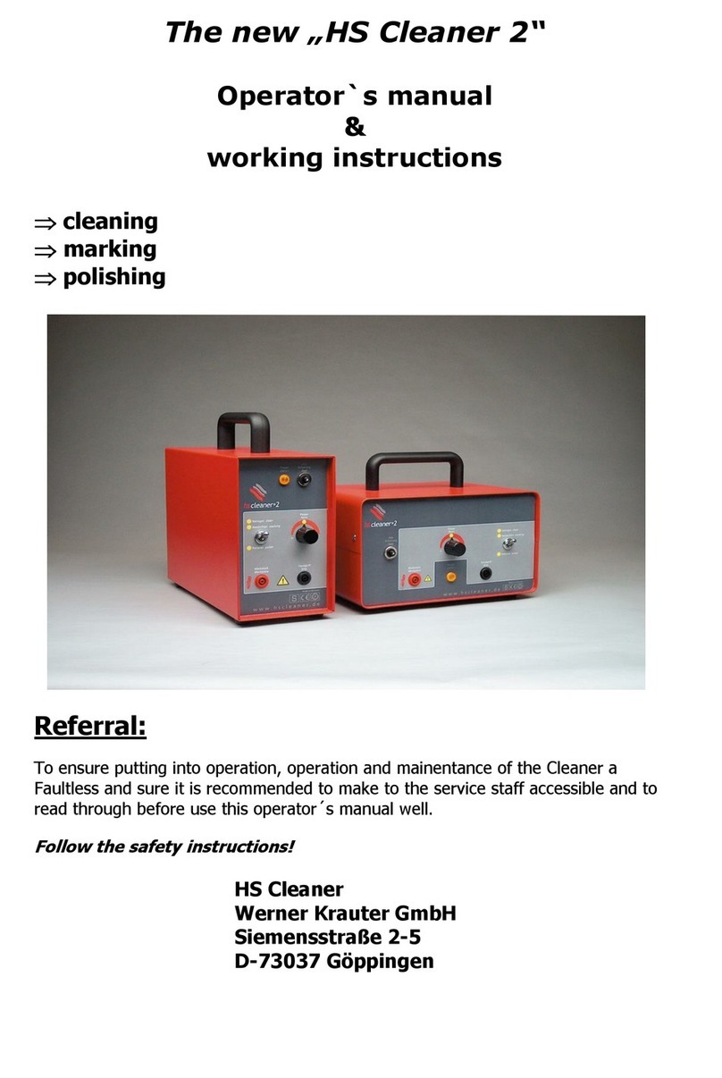 HS Cleaner 2 Operator's manual