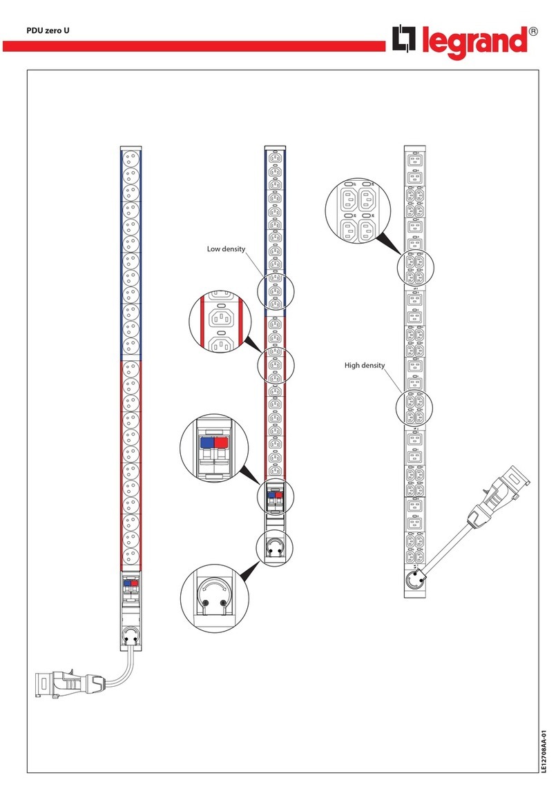 LEGRAND PDU zero U installation instructions