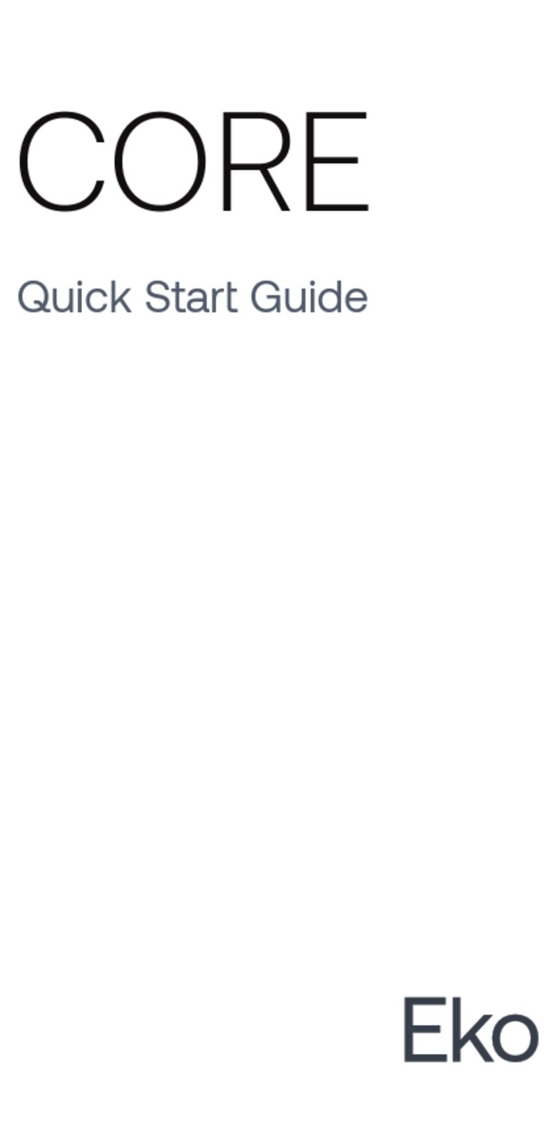 Eko Devices CORE User manual