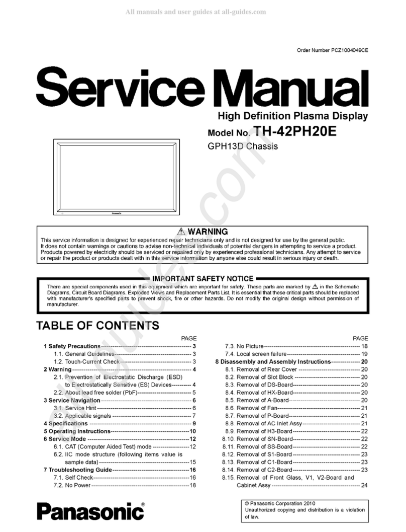 Panasonic TH42PH20E User manual