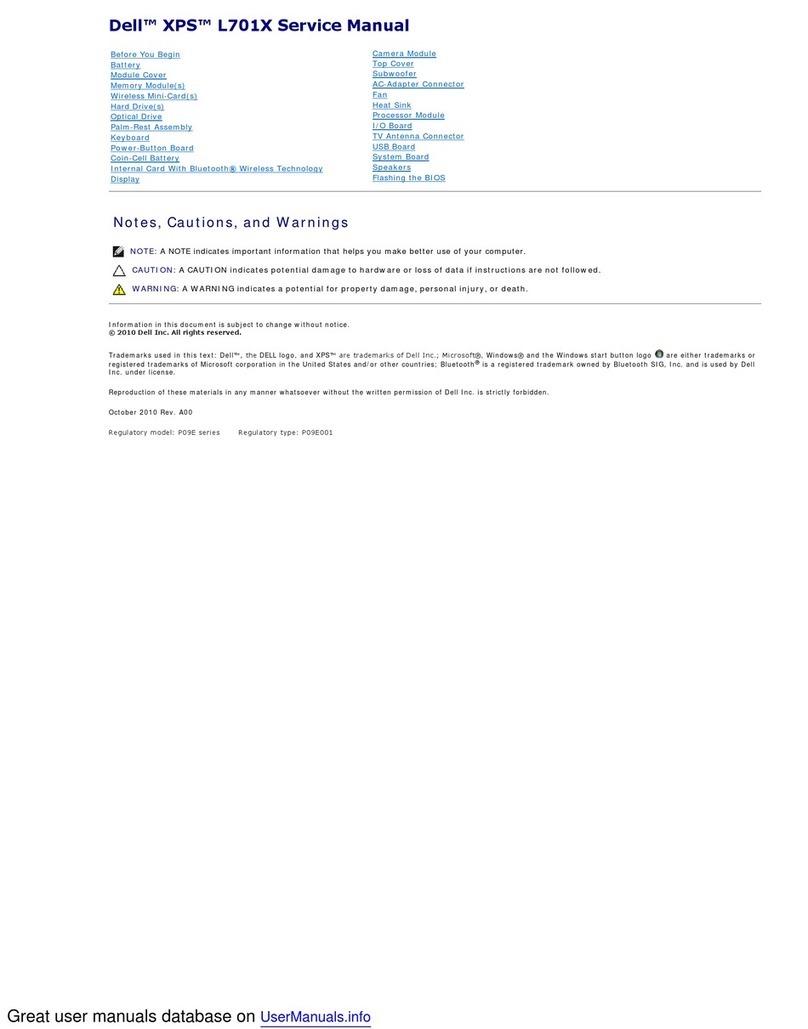 Dell XPS L701X User manual