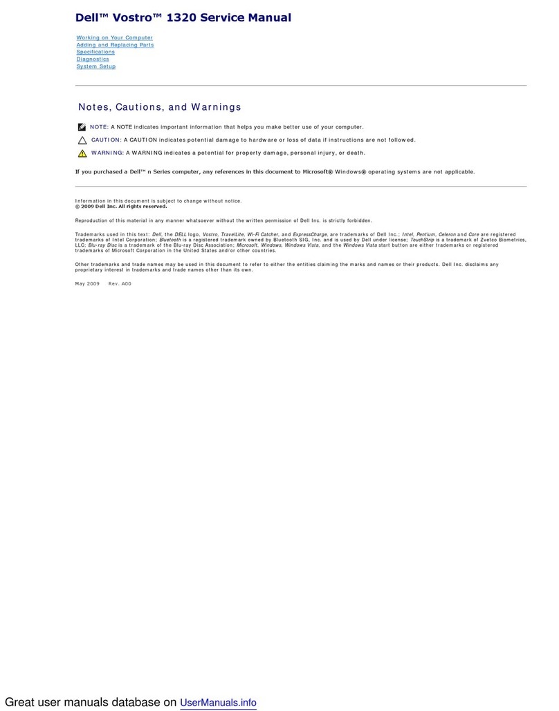 Dell Vostro 1320 Service manual