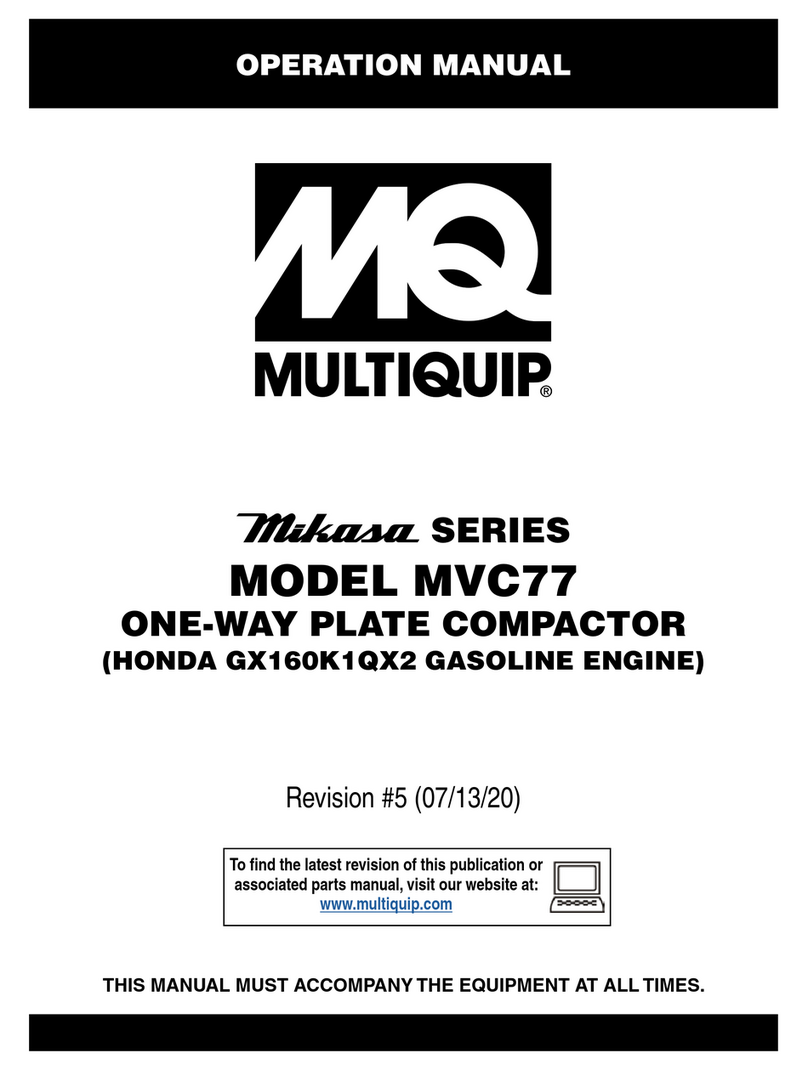 MQ Multiquip Mikasa Series Operation manual