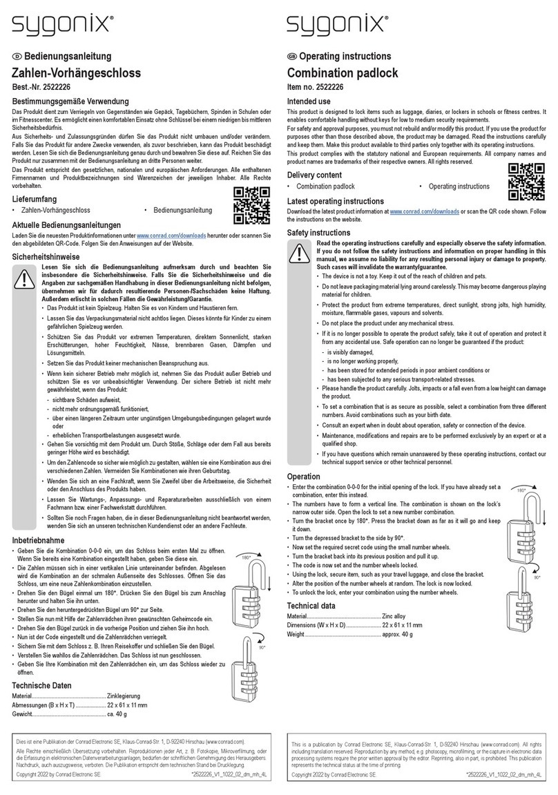 Sygonix 2522226 User manual