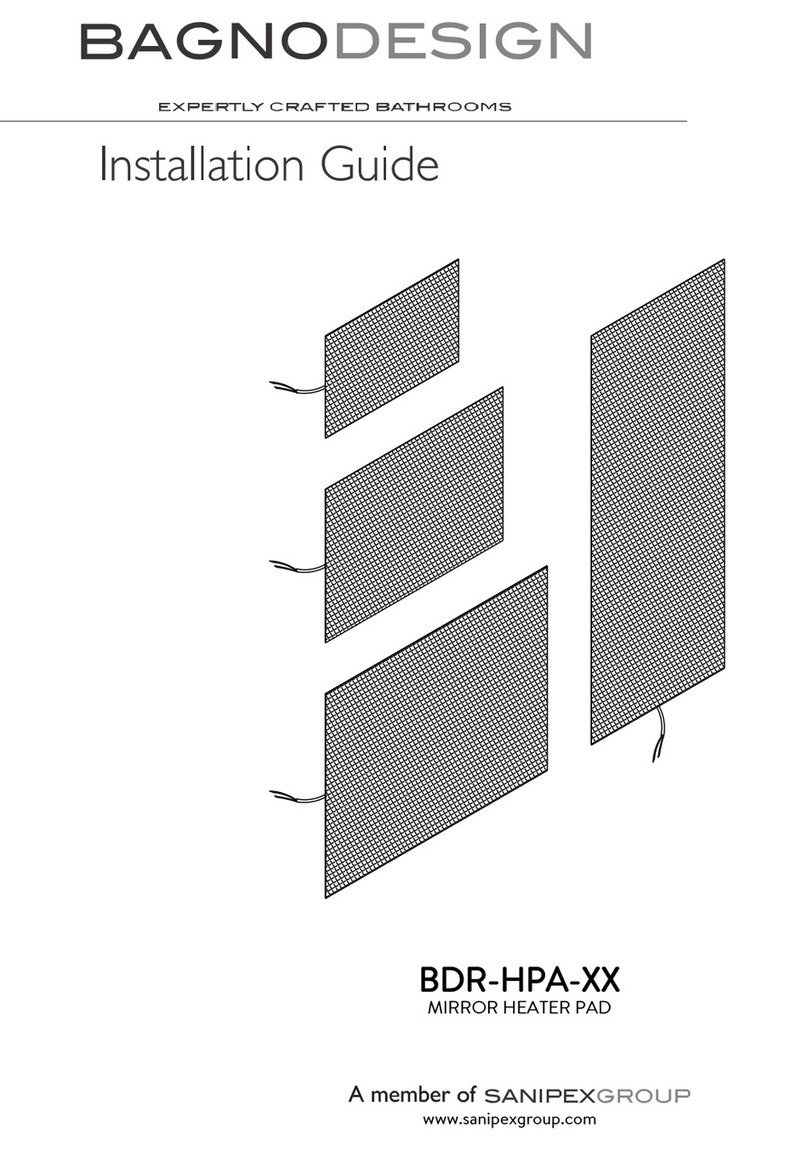 Sanipex BAGNODESIGN BDR-HPA Series User manual Sanipex BAGNODESIGN BDR-HPA Series User manual