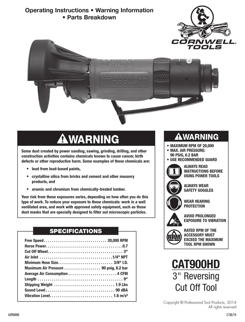 Cornwell Tools CAT900HD Operating instructions, warning information, parts breakdown