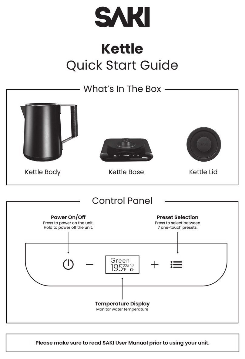 SAKI Kettle quick start guide