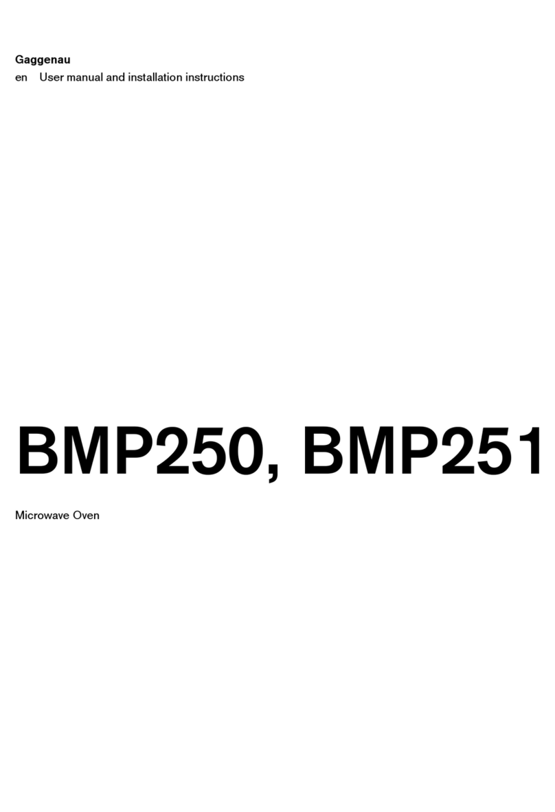 Gaggenau BMP 250 User manual and installation instructiions