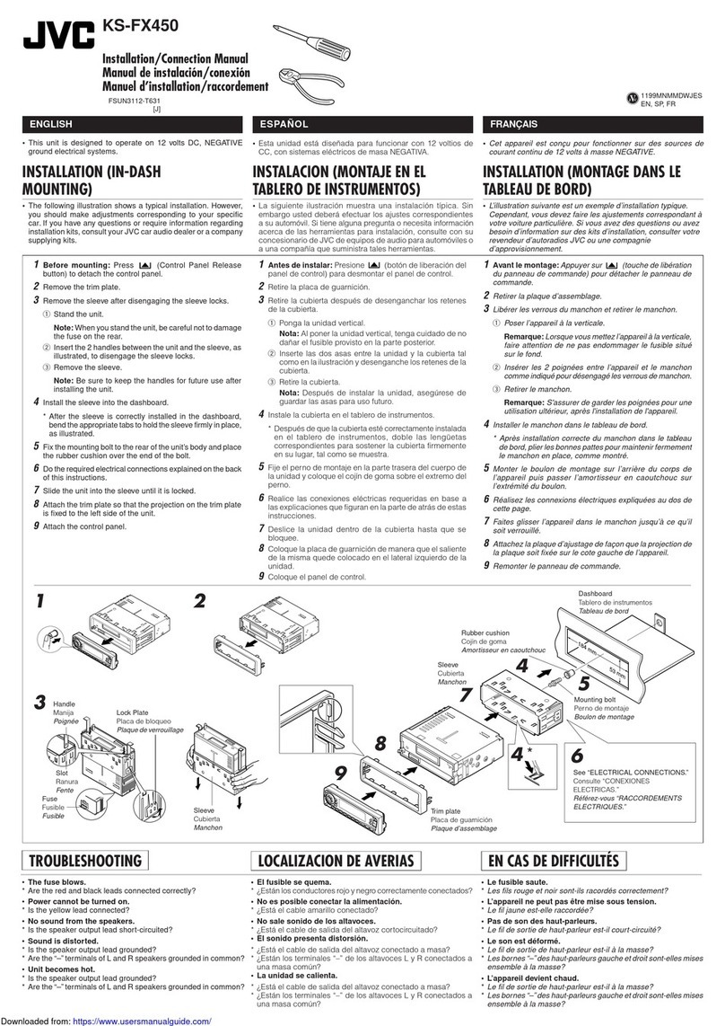 JVS KS-FX450 Installation and connection manual