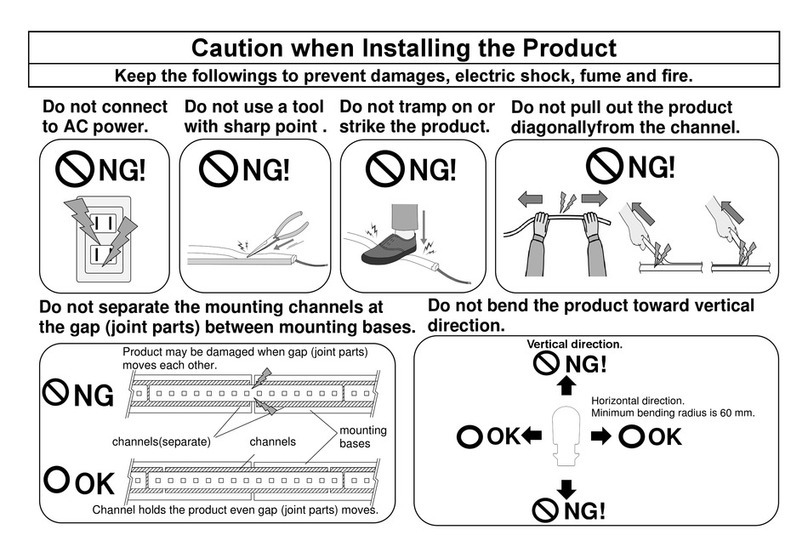 Atex Tsubaki Seamless Light Type H RGB color instruction manual
