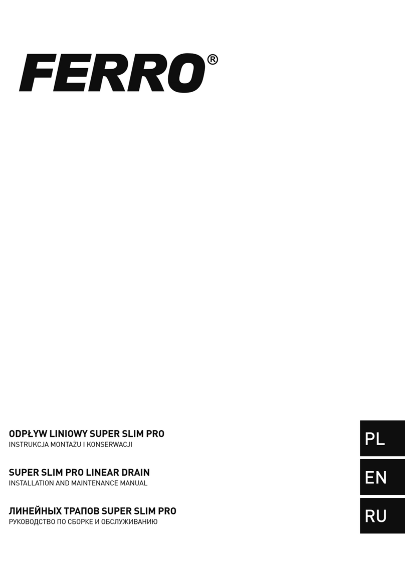 Ferro SUPER SLIM PRO LINEAR DRAIN Manual