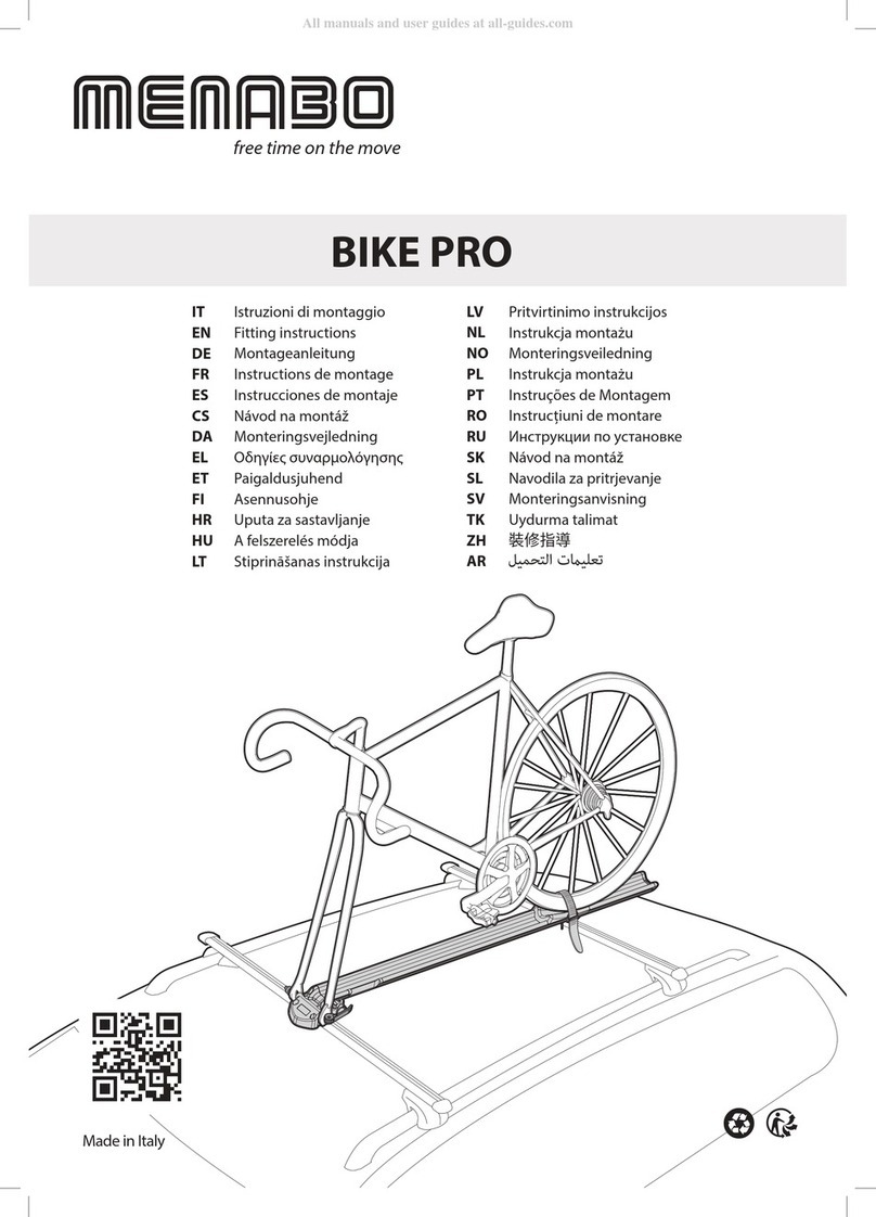 Menabo BIKE PRO Fitting instructions