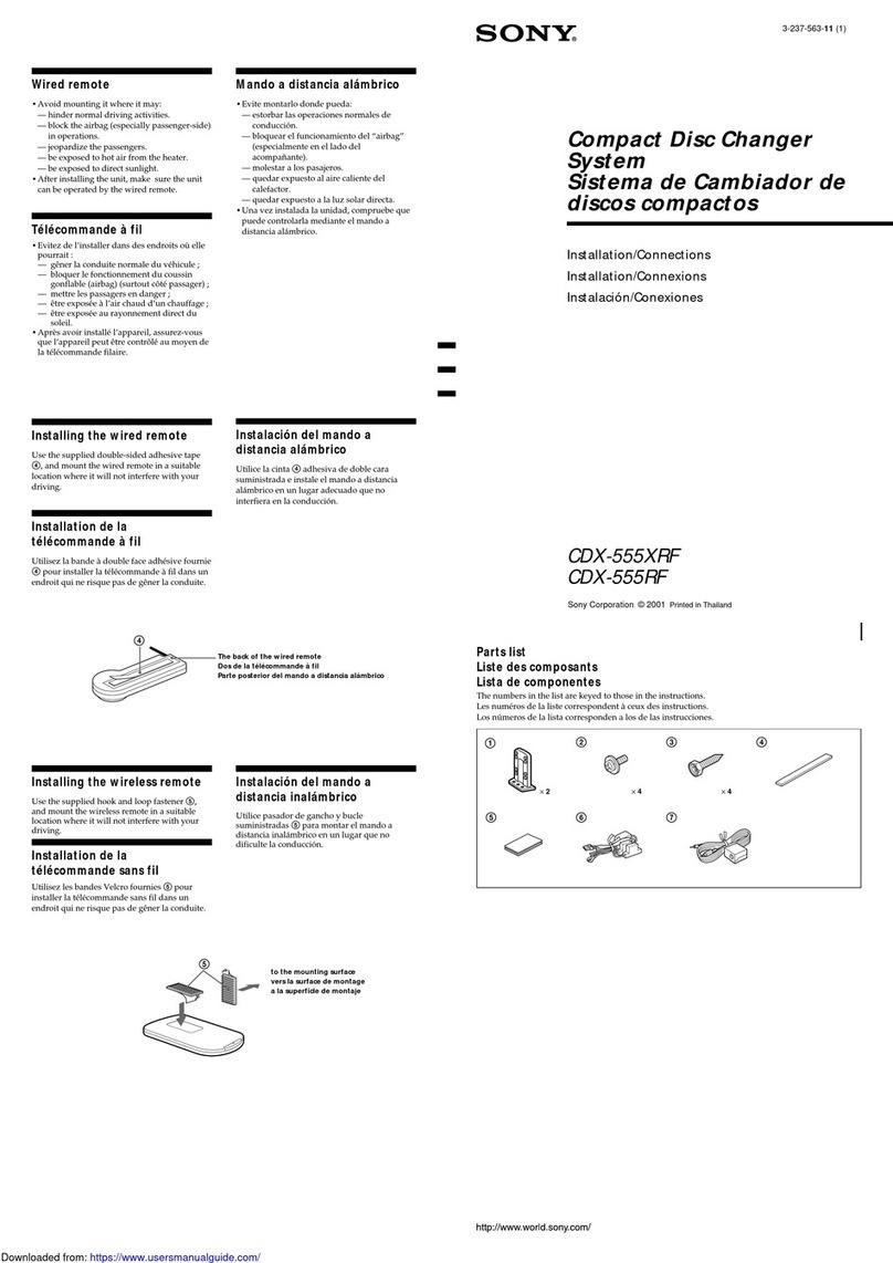 Sony CDX-555XRF Product guide