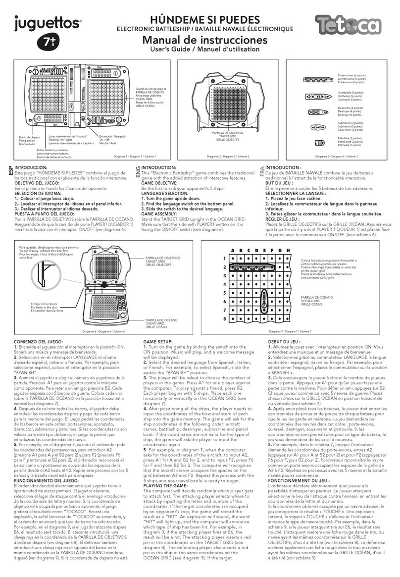 juguettos ELECTRONIC BATTLESHIP A0032677 user guide juguettos ELECTRONIC BATTLESHIP A0032677 user guide