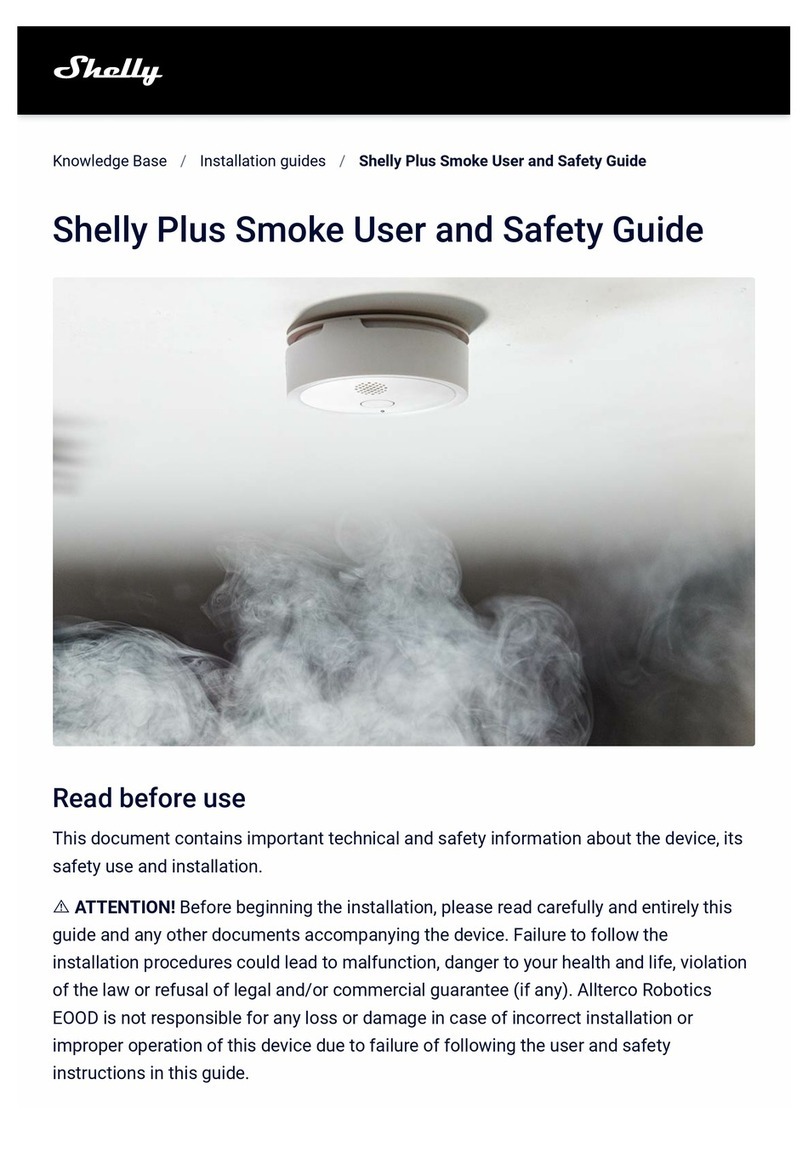 Shelly Plus Smoke User and safety guidelines