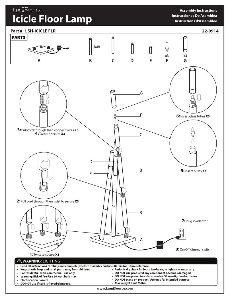 LumiSource LSH-ICICLE FLR Assembly instructions